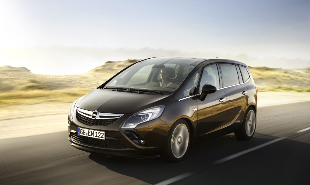 The seven-seat Opel Zafira. The seven-seat Opel Zafira.
